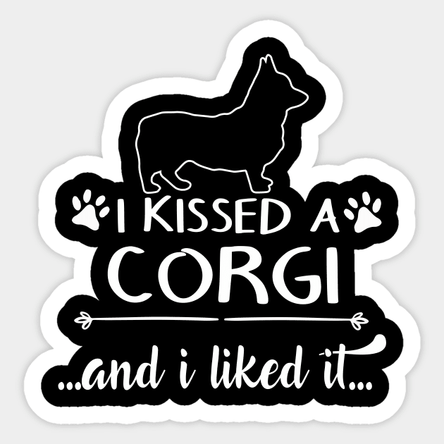 I Kissed A Corgi Sticker by LiFilimon